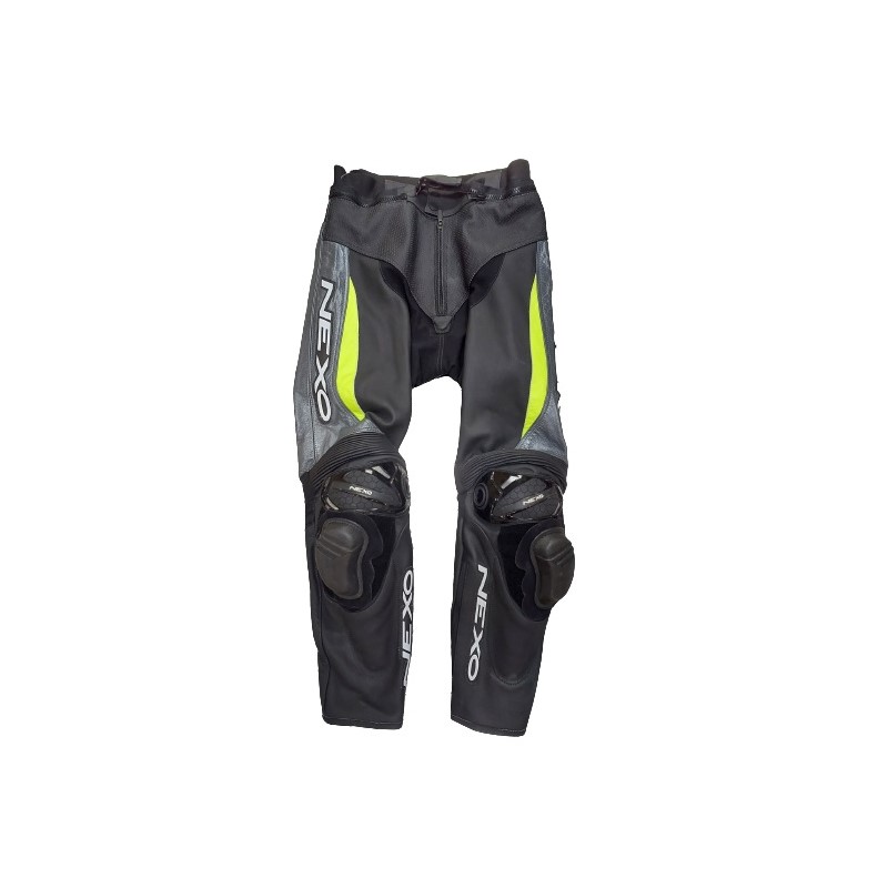 Nexo NForce Leather Pants Black/Graphic/Fluo Yellow 34