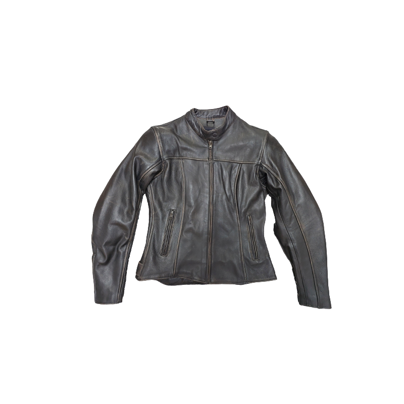 Nexo Rawgirl Leather Jacket Brown S
